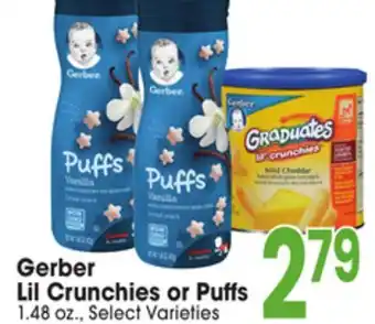 Jewel-Osco Gerber Lil Crunchies or Puffs offer