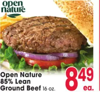 Jewel-Osco Open Nature 85% Lean Ground Beef offer