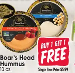 Jewel-Osco Boar's Head Hummus offer