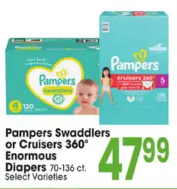 Jewel-Osco Pampers Swaddlers or Enormous Diapers offer