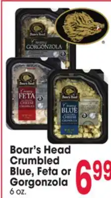 Jewel-Osco Boar's Head Crumbled Blue, Feta or Gorgonzola offer