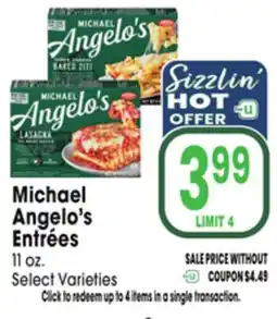 Jewel-Osco Michael Angelo's Entrées offer