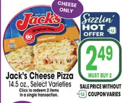 Jewel-Osco Jack's Cheese Pizza offer