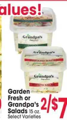 Jewel-Osco Garden Fresh or Grandpa's Salads offer