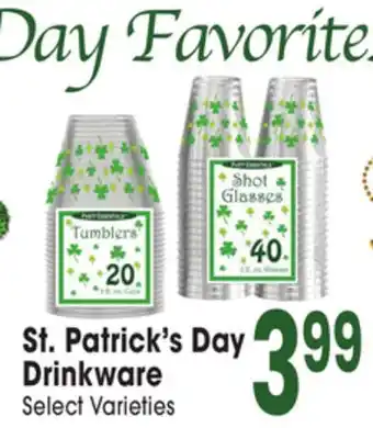 Jewel-Osco St. Patrick's Day Drinkware offer