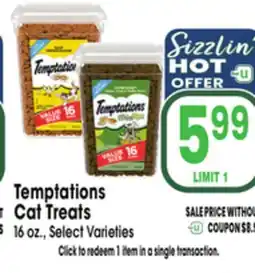 Jewel-Osco Temptations Cat Treats offer