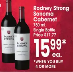 Jewel-Osco Rodney Strong Sonoma Cabernet offer