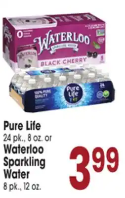 Jewel-Osco Pure Life 24 pk., 8 oz. or Waterloo Sparkling Water 8 pk., 12 oz offer