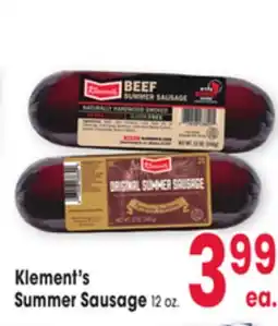 Jewel-Osco Klement's Summer Sausage offer