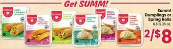 Jewel-Osco SUMM! Dumplings or Spring Rolls offer