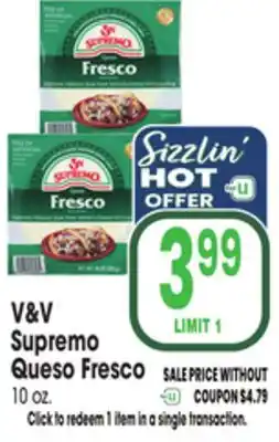 Jewel-Osco V & V Supremo Queso Fresco offer