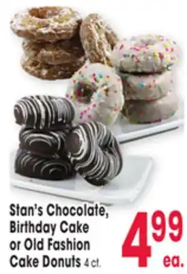 Jewel-Osco Stan's Chocolate, Birthday Cake or Old Fashion Cake Donuts offer