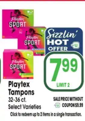 Jewel-Osco Playtex Tampons offer