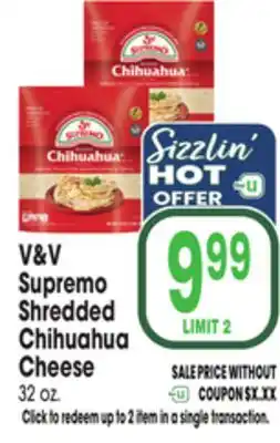 Jewel-Osco V & V Supremo Shredded Chihuahua Cheese offer