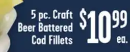 Jewel-Osco 5 pc. Craft Beer Battered Cod Fillets offer