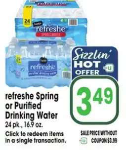 Jewel-Osco refreshe Spring or Purified Drinking Water offer