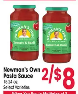 Jewel-Osco Newman's Own Pasta Sauce offer