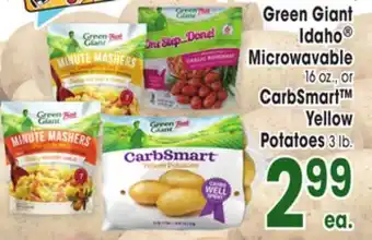 Jewel-Osco Green Giant Idaho Microwavable 16 oz., or CarbSmart Yellow Potatoes 3 lb offer