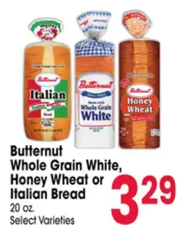 Jewel-Osco Butternut Whole Grain White, Honey Wheat or Italian Bread offer