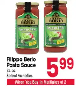 Jewel-Osco Filippo Berio Pasta Sauce offer