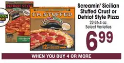 Jewel-Osco Screamin' Sicilian Stuffed Crust or Detriot Style Pizza offer