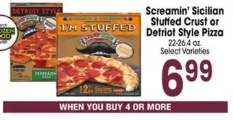 Jewel-Osco Screamin' Sicilian Stuffed Crust or Detriot Style Pizza offer