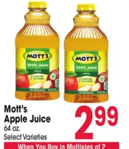 Jewel-Osco Mott's Apple Juice offer