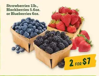 Sprouts Farmers Market Strawberries 1 lb., Blackberries 5.6 oz. or Blueberries 6 oz offer