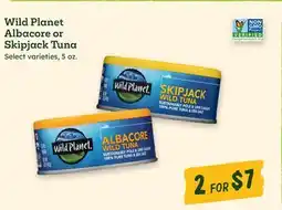 Sprouts Farmers Market Wild Planet Albacore or Skipjack Tuna offer