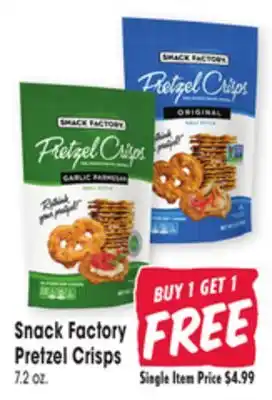 Jewel-Osco Snack Factory Pretzel Crisps offer