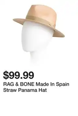 Marshalls RAG & BONE Made In Spain Straw Panama Hat offer