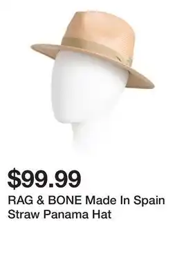 Marshalls RAG & BONE Made In Spain Straw Panama Hat offer