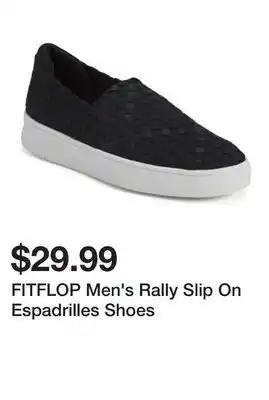 Marshalls FITFLOP Men's Rally Slip On Espadrilles Shoes offer