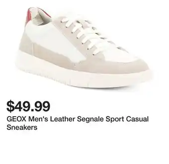 Marshalls GEOX Men's Leather Segnale Sport Casual Sneakers offer