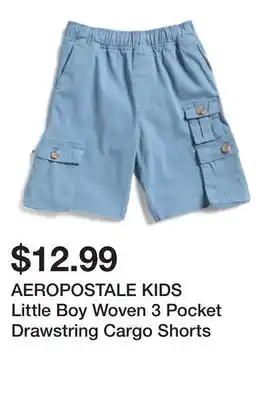 Marshalls AEROPOSTALE KIDS Little Boy Woven 3 Pocket Drawstring Cargo Shorts offer