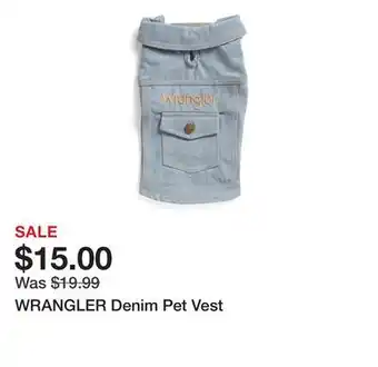 Marshalls WRANGLER Denim Pet Vest offer