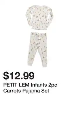 Marshalls PETIT LEM Infants 2pc Carrots Pajama Set offer