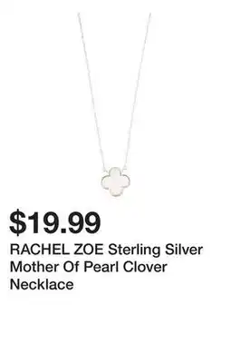 Marshalls RACHEL ZOE Sterling Silver Mother Of Pearl Clover Necklace offer