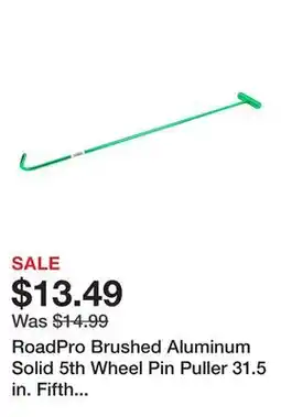 Tractor Supply Company RoadPro Brushed Aluminum Solid 5th Wheel Pin Puller 31.5 in. Fifth Wheel Puller, Green offer