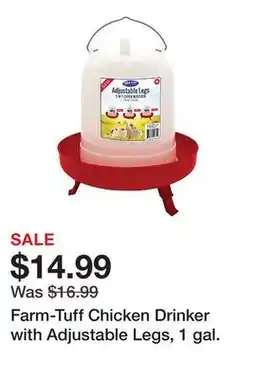 Tractor Supply Company Farm-Tuff Chicken Drinker with Adjustable Legs, 1 gal offer