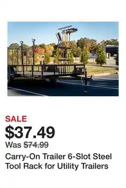 Tractor Supply Company Carry-On Trailer 6-Slot Steel Tool Rack for Utility Trailers offer