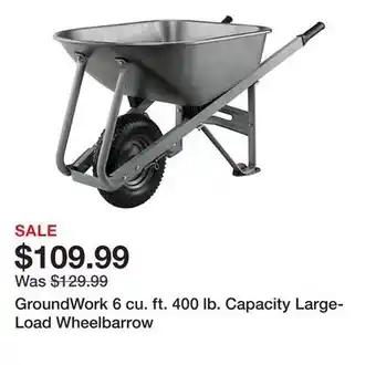 Tractor Supply Company GroundWork 6 cu. ft. 400 lb. Capacity Large-Load Wheelbarrow offer