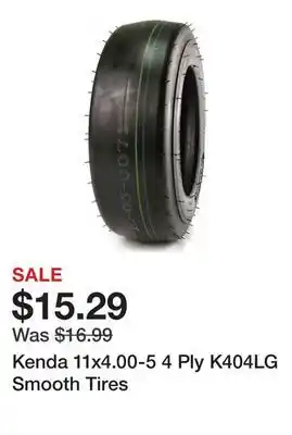 Tractor Supply Company Kenda 11x4.00-5 4 Ply K404LG Smooth Tires offer