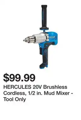 Harbor Freight Tools HERCULES 20V Brushless Cordless, 1/2 in. Mud Mixer - Tool Only offer