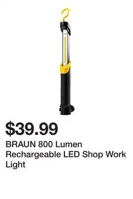 Harbor Freight Tools BRAUN 800 Lumen Rechargeable LED Shop Work Light offer