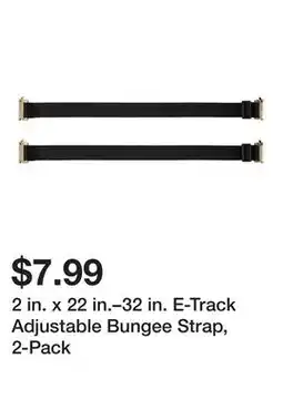 Harbor Freight Tools 2 in. x 22 in.–32 in. E-Track Adjustable Bungee Strap, 2-Pack offer