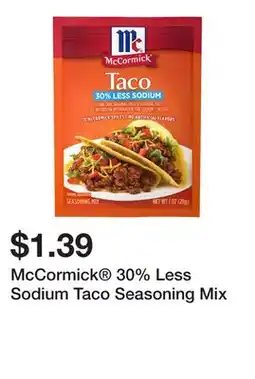 Wegmans McCormick 30% Less Sodium Taco Seasoning Mix offer