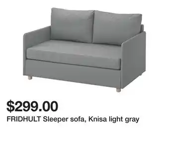 Ikea FRIDHULT Sleeper sofa, Knisa light gray offer