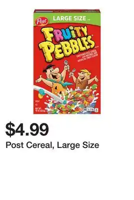 Wegmans Post Cereal, Large Size offer