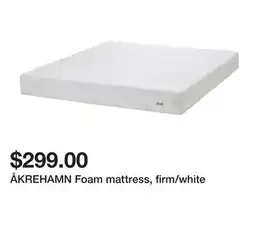 Ikea ÅKREHAMN Foam mattress, firm/white offer